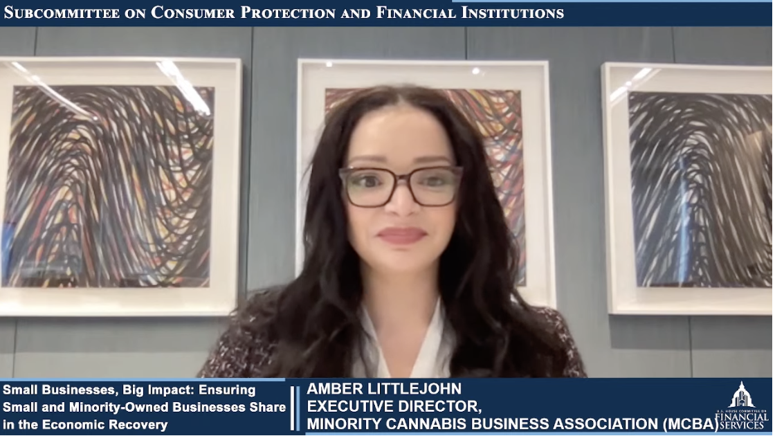 Featured image for “Amber Littlejohn, Executive Director of Minority Cannabis Business Association Testified Before Subcommittee on Consumer Protection and Financial Institutions”