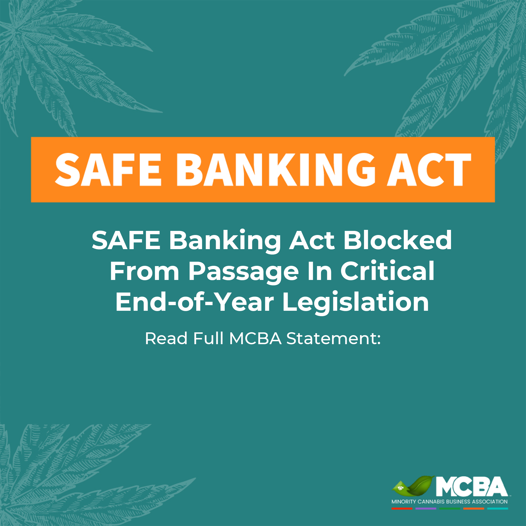 Featured image for “Minority Cannabis Business Association Urges Immediate Action on SAFE In 2023”