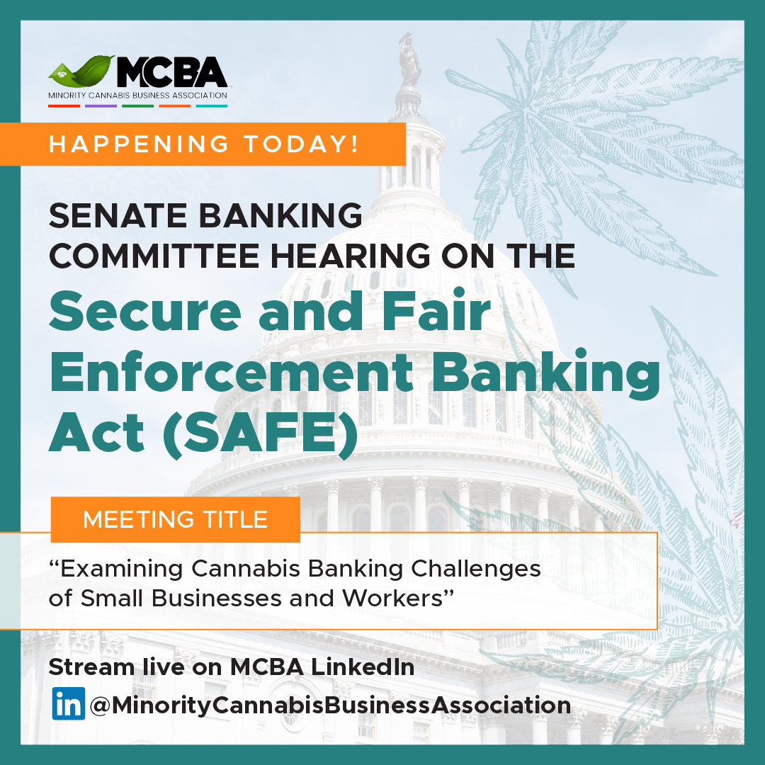 Featured image for “Minority Cannabis Business Association (MCBA) Thanks Senate Banking Committee For Efforts Towards Equitable Banking Access, Urges Further Action”